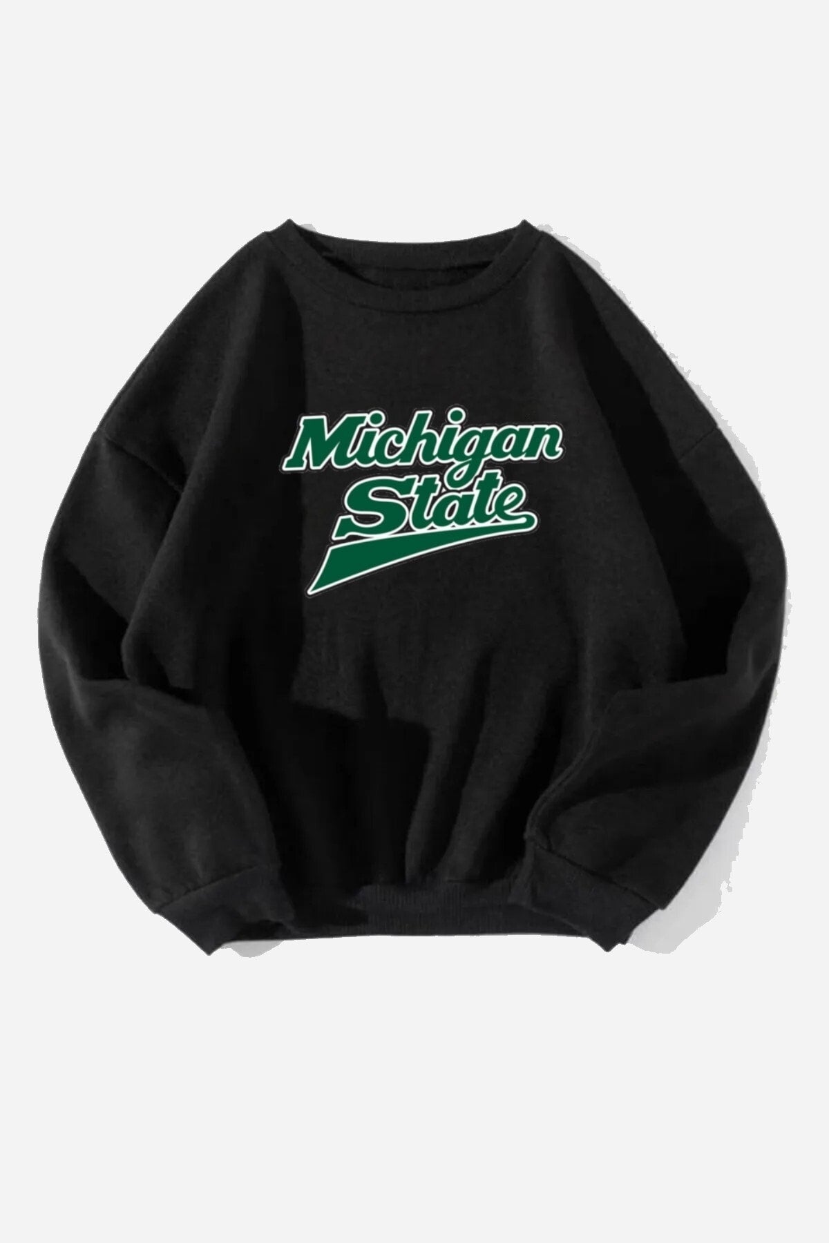 Unisex Michigan State Baskılı Oversize Sweatshirt