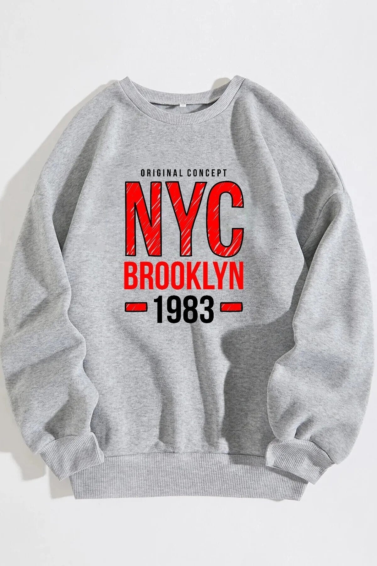 Unisex Nyc Baskılı Oversize Sweatshirt