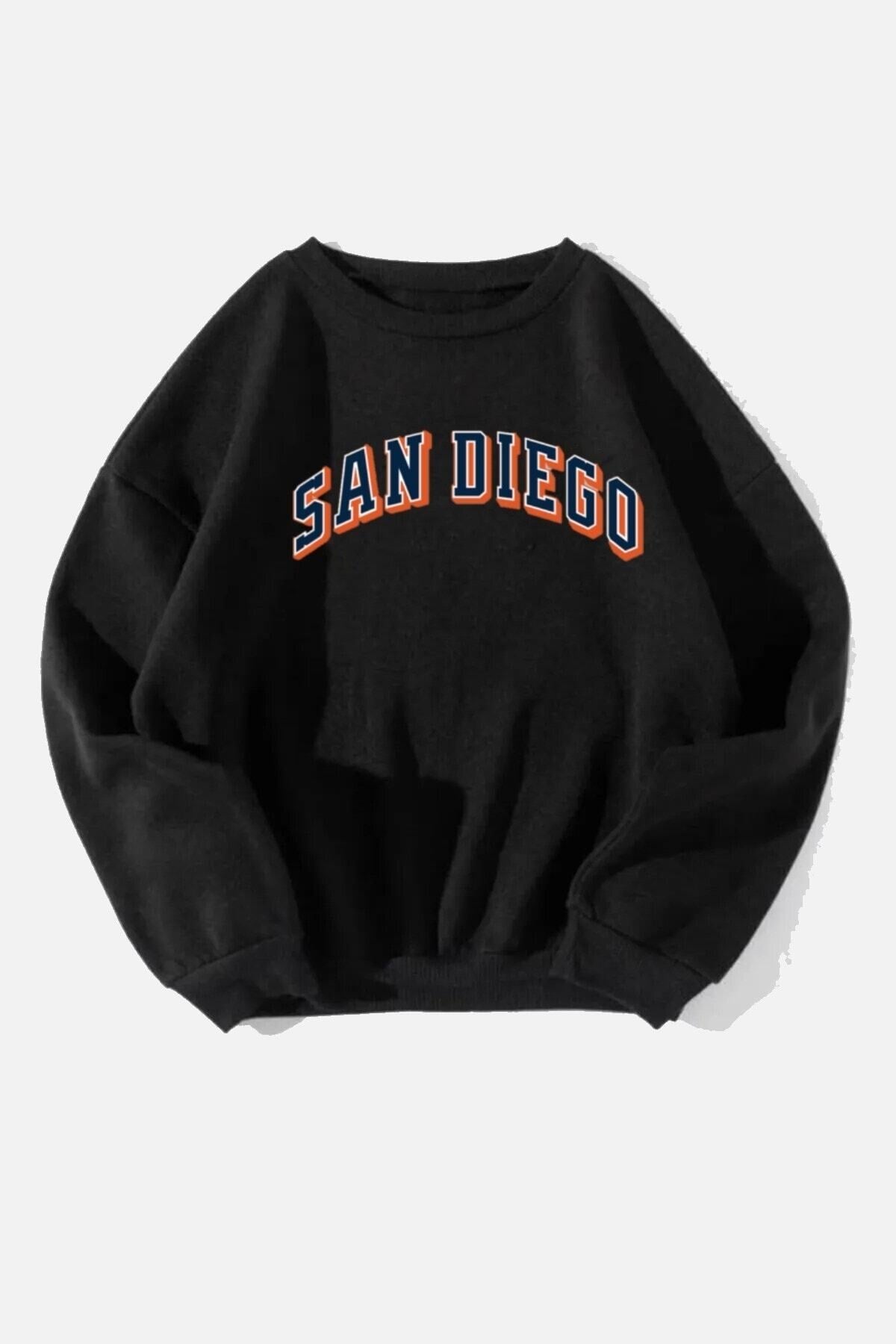 Unisex San Diego Baskılı Oversize Sweatshirt