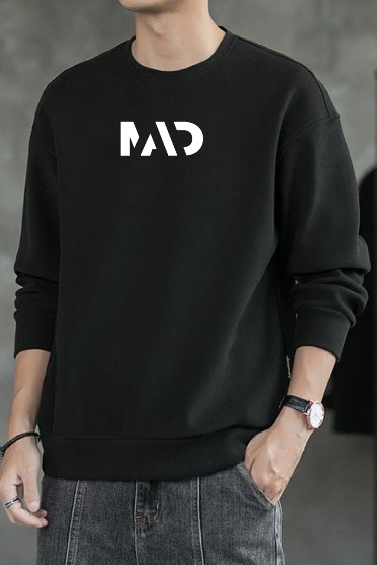 Mad Baskılı Oversize Sweatshirt