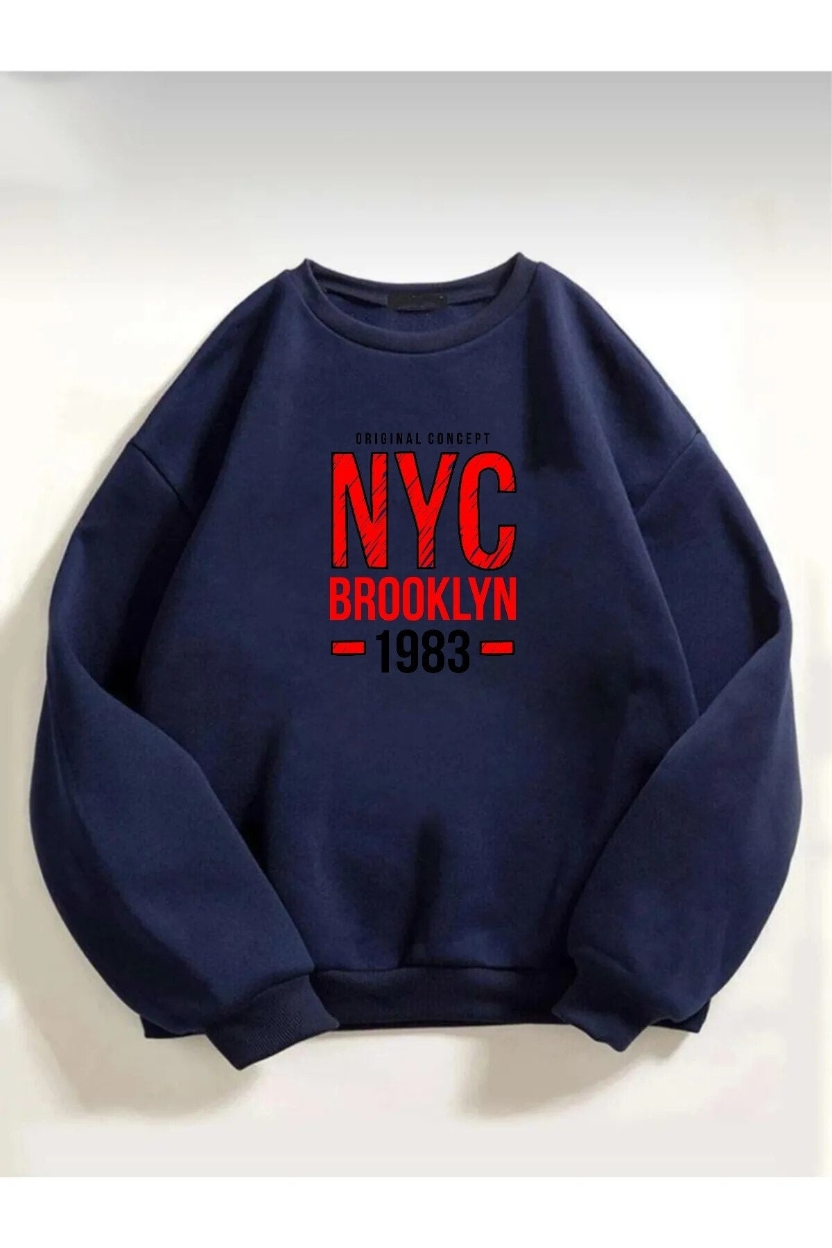 Unisex Nyc Baskılı Oversize Sweatshirt