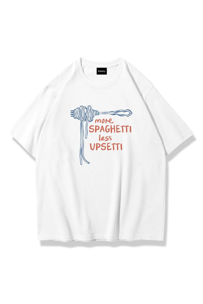Kadın Bisiklet Yaka Baskılı Pamuk Oversize Yuvarlak Yakalı Beyaz T-shirt