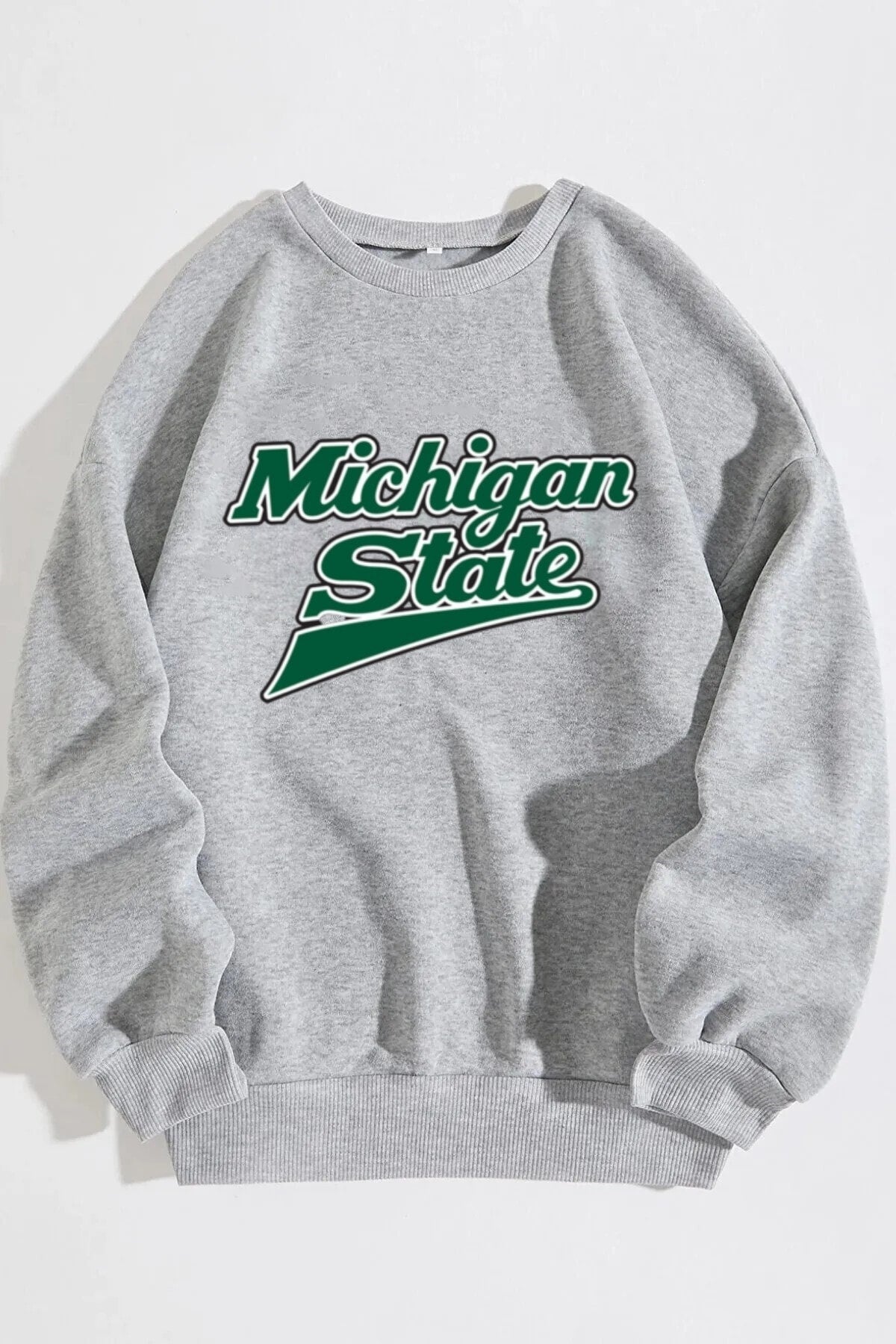 Unisex Michigan State Baskılı Oversize Sweatshirt