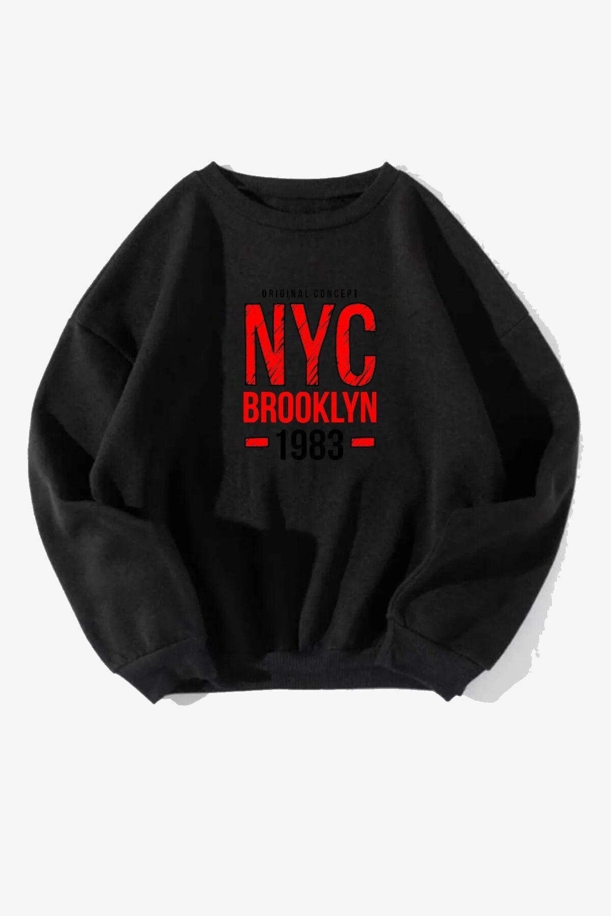 Unisex Nyc Baskılı Oversize Sweatshirt