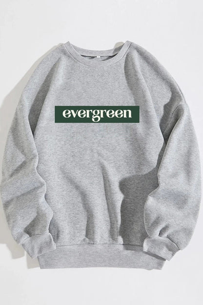Unisex Evergreen Baskılı Oversize Sweatshirt