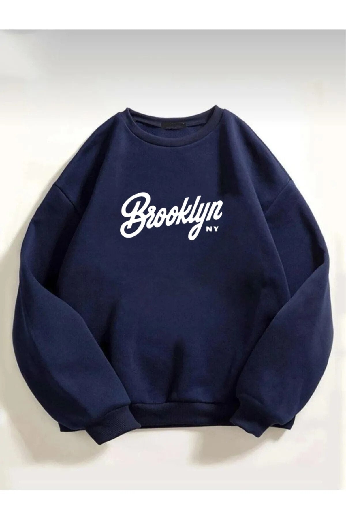 Unisex Brooklyn Baskılı Oversize Sweatshirt