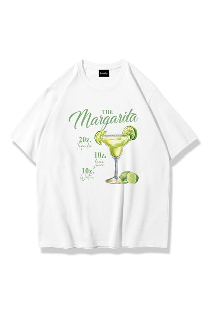 Kadın Bisiklet Yaka Baskılı Pamuk Oversize Yuvarlak Yakalı Beyaz T-shirt