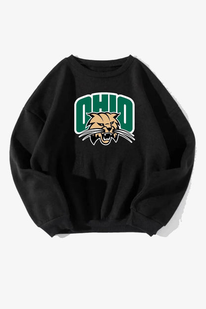 Unisex Ohıo Baskılı Oversize Sweatshirt