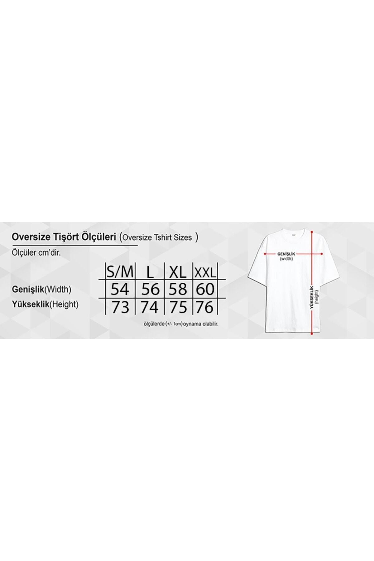 Unisex Balance Baskılı Oversize Boyfriend T-Shirt