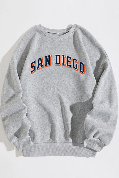 Unisex San Diego Baskılı Oversize Sweatshirt