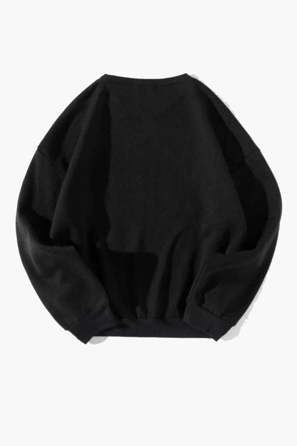 Unisex Boston Baskılı Oversize Sweatshirt