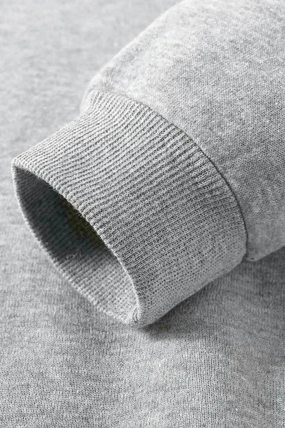 Unisex Pamuk Oversize Nasa Logo Baskılı Gri Sweatshirt